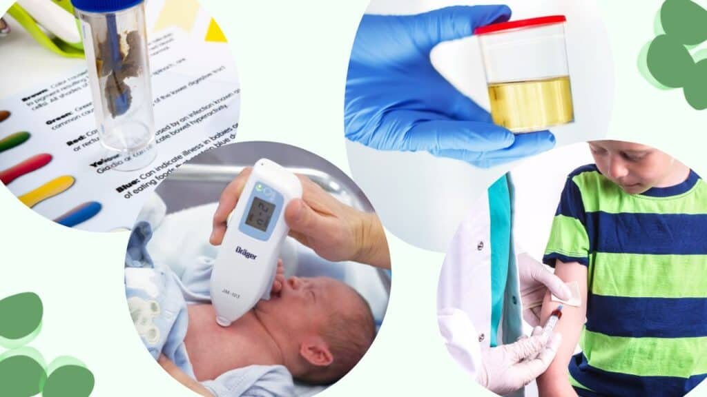 types of diagnostic tests at a child clinic