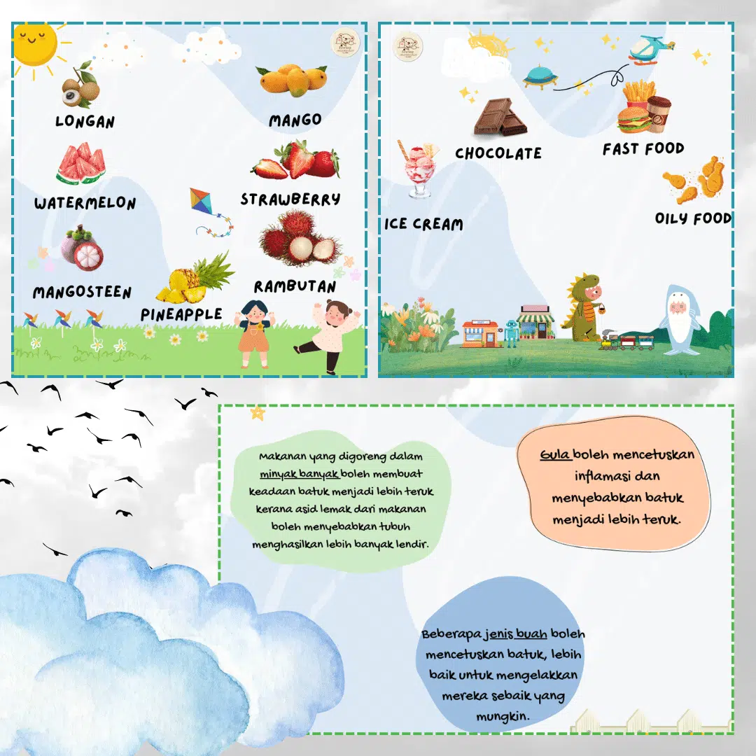 Masalah Batuk pada Kanak-Kanak 1 FOOD TO AVOID WHEN YOUR CHILD IS HAVING COUGH 1