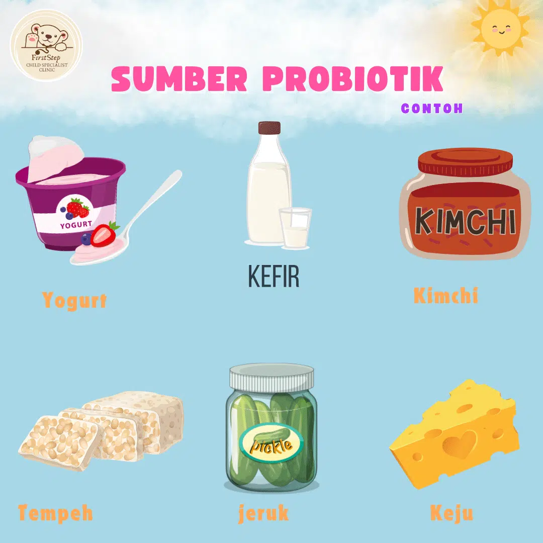 Probiotik dan prebiotik untuk kanak-kanak 2 Contoh sumber probiotik