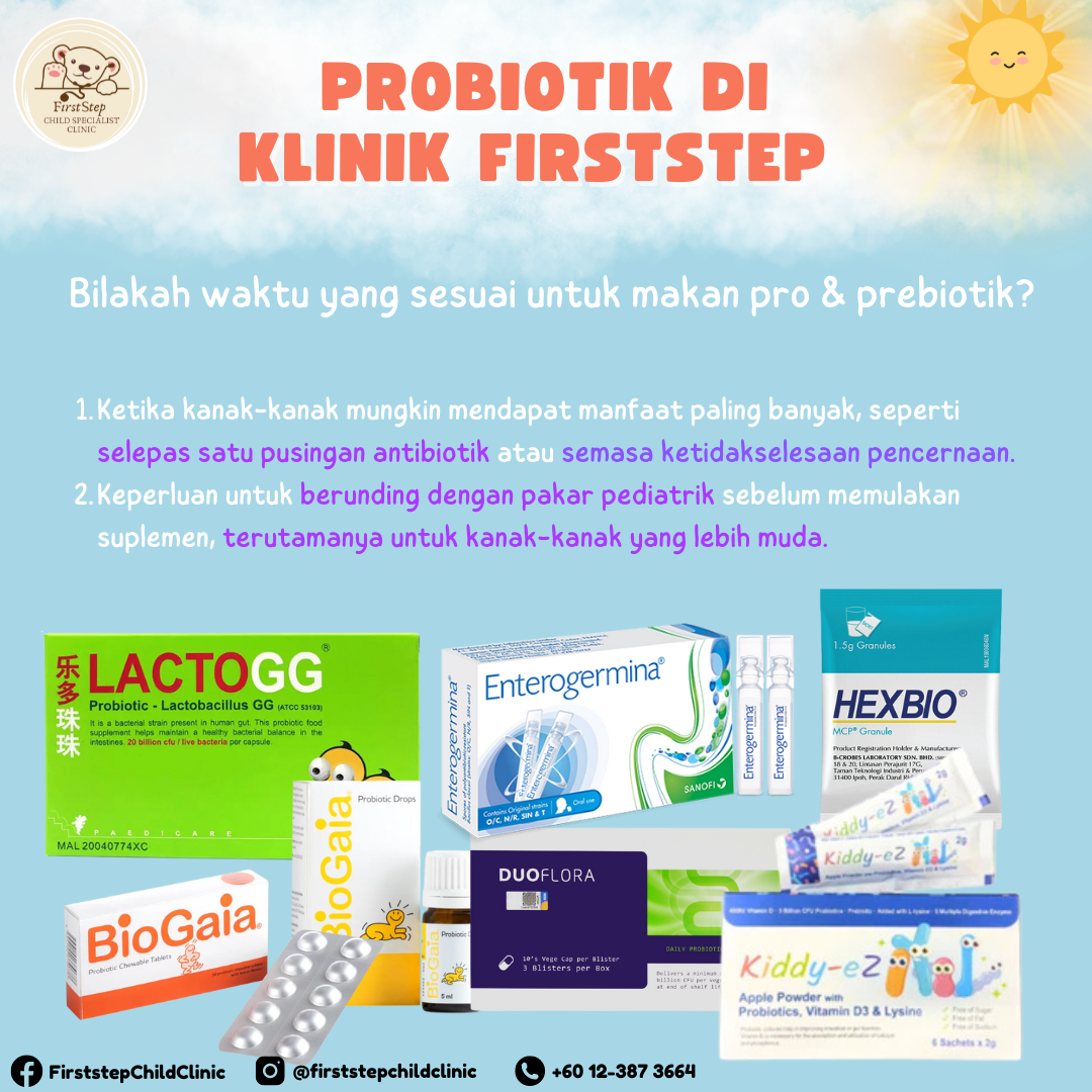 Probiotik dan prebiotik untuk kanak-kanak