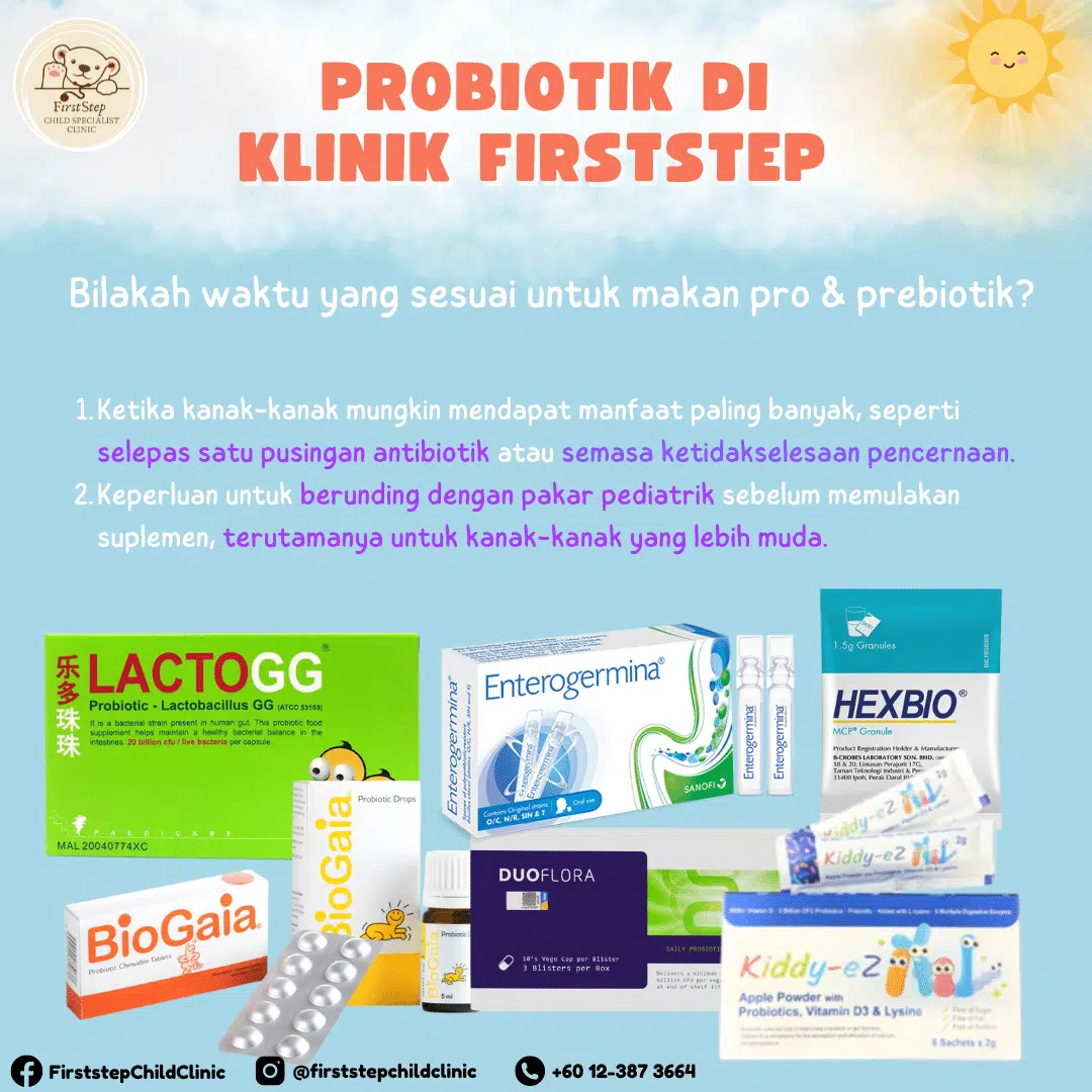 Probiotik dan prebiotik untuk kanak-kanak 4 Probiotik dan prebiotik untuk kanak-kanak