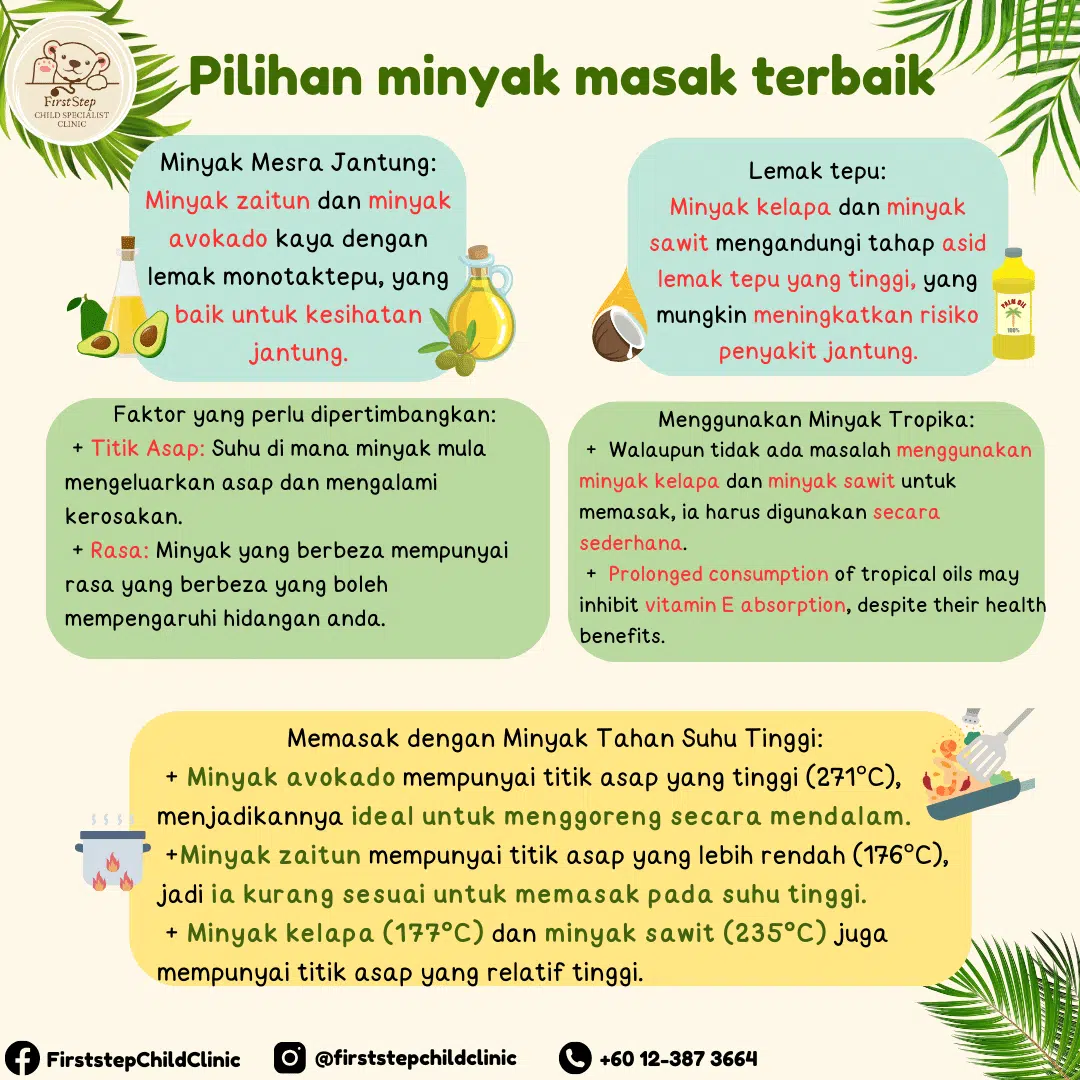 PANDUAN MEMILIH MINYAK MASAK TERBAIK! 3 Pilihan minyak masak yang terbaik