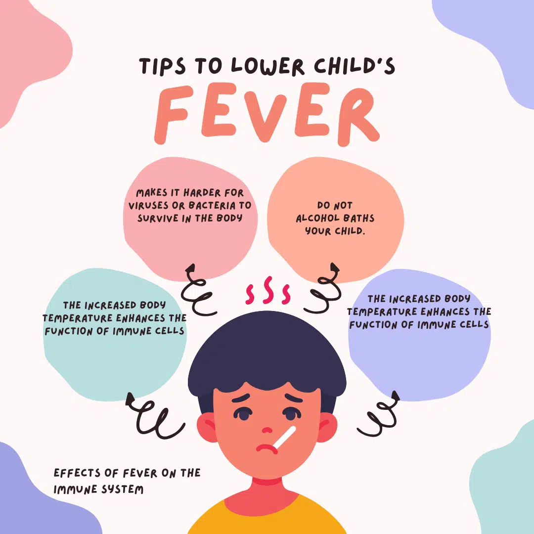 Tips to lower child's fever