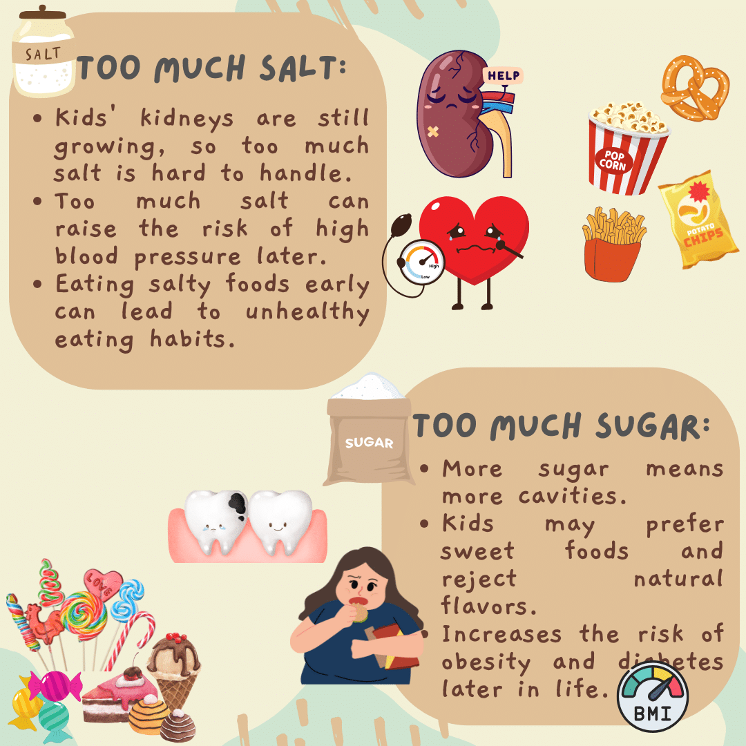 Less Salt and sugar