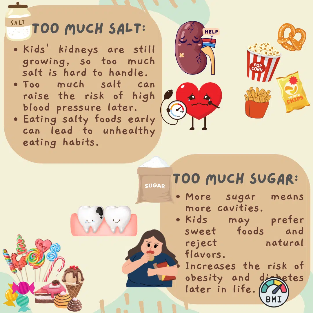 Less Salt and sugar