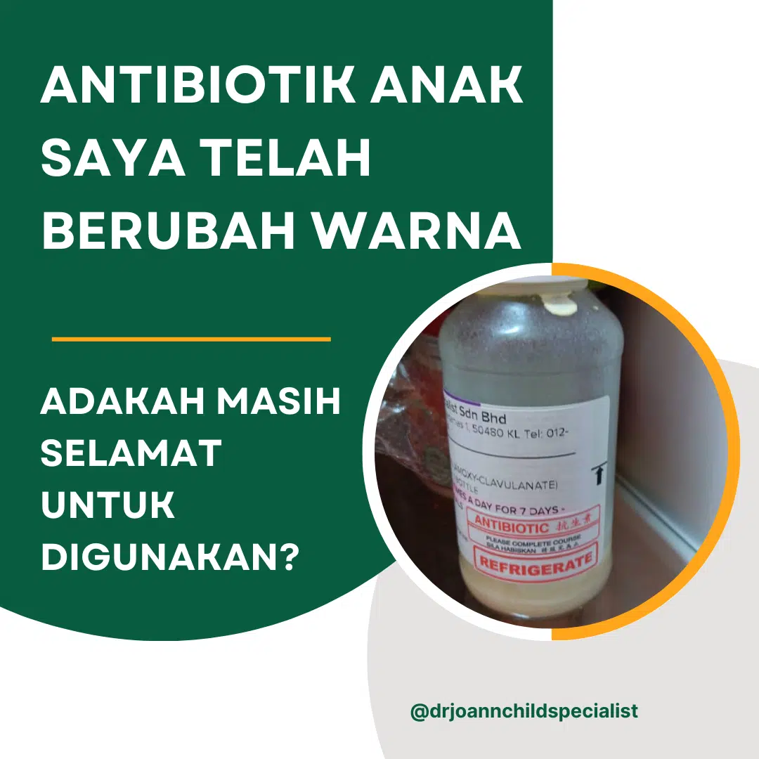 antibiotik anak saya telah berubah warna