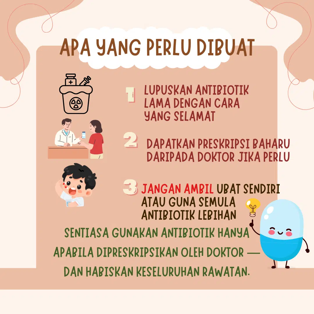 apa yang perlu dibuat pada antibiotik yang teroksida?